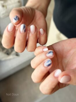 ネイル ドゥ 岡山駅前店(Nail Doux)/ブルーニュアンスネイル