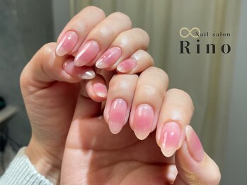 チークネイル×リボン×ピンク