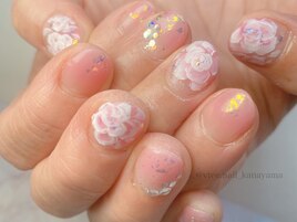 手描きフラワーネイル☆