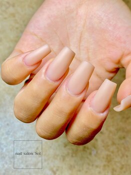 ネイルサロン ソル(Sol)/マットのワンカラーも個性的