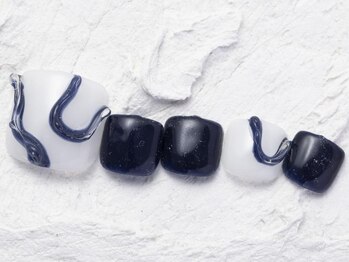 ジェミーネイル エビス(Jemiy nail ebisu)/うねうねネイビー9530yen