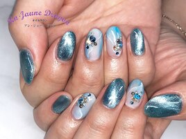 【自爪ネイル】ブルーネイル