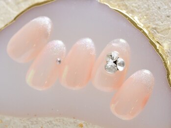 ホワイトネイル 宝塚店(WHITE NAIL)/シンプルネイル/Vカットストーン