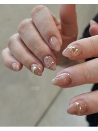 pink brown nail