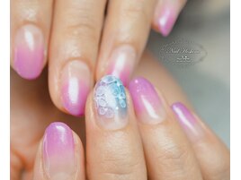 紫陽花ネイル