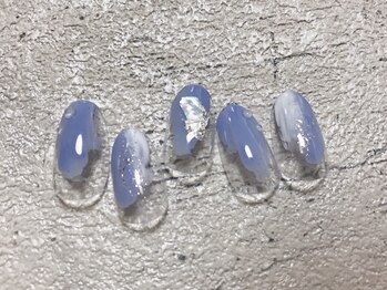 キキネイル 二子玉川(kikinail)/6月定額A 塗りかけシェルネイル