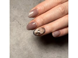 【クールな桜ネイル】