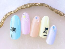 ヤシの木ネイル¥6980