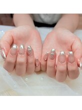 ベルネイル(Belle Nail)/ミラーグラデーションネイル