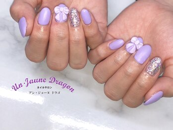 アン ジョーヌドラゴ/【自爪ネイル】リボンネイル