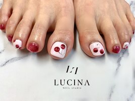 Hー86さくらんぼフットネイル