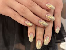 チャーム(charmu.)/キラキライエローオーロラネイル