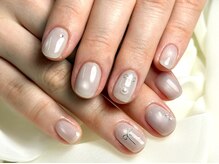 パダアット ヴァラネイル 天神南店(PADA at VALLANAIL)/グレージュ/韓国風リボンネイル