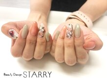 スターリー(STARRY)/シアー　手描き　フラワーネイル