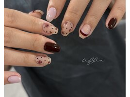～小花×ドットネイル～