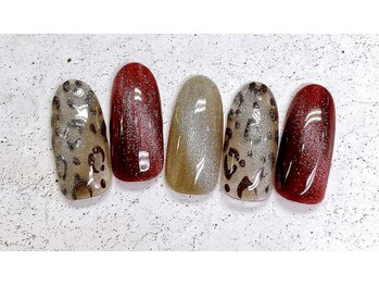 ネイルアンドまつげ リュフェール 五反田(Nail Lufaire)/レオパードネイル