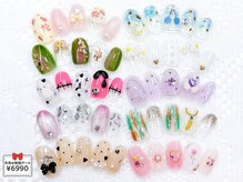 月替わり厳選10種【今月の特別ジェル￥6990】やアート量で選ぶジェル定額￥7990：8990：9990コースが人気♪