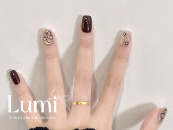 ルミネイル 池袋東口サンシャイン店(Lumi Nail)/ボルドーフラワーライン
