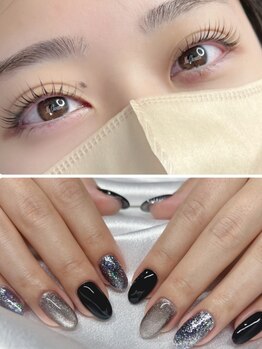 ネイル・アイメニューの同時施術が可能