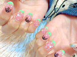 ポップ可愛いチョコレートネイル