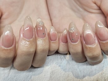 プロモート 岡山城下店(Promote)/シンプルめなワンホンネイル