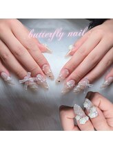 蝶々ネイル バタフライネイル(butterfly nail)/