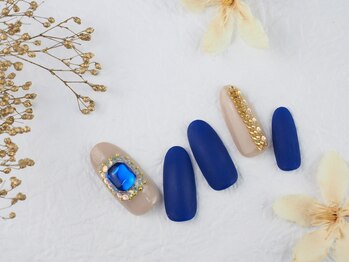 ソウ 難波店 nail salon Sou/韓国風☆ブルーマットnail