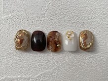 ピース(PEACE)/べっこうネイル　ニュアンス