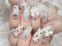 スペラ 大宮店(Spera)/甘きゅんリボンワンホンネイル