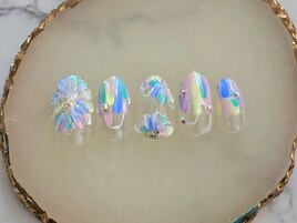 ぷっくりフラワーネイル