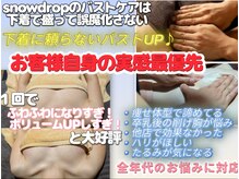 スノードロップ(snowdrop)の雰囲気（下着の機能込みじゃない。胸そのものを変えていく、大きくする。）