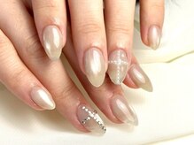 パダアット ヴァラネイル 天神南店(PADA at VALLANAIL)/ミルクティーnail/クロスアート