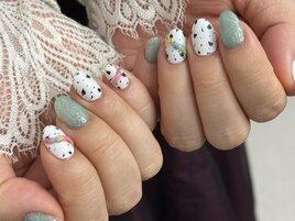 カラフル春ネイル