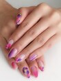 ティアラリュクス 東林間店(Tiara Luxe)&nbsp;パンジーアート♪フレンチも敷き詰めもどっちも可愛い♪