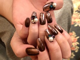 ブラウンミラー×ビジュー