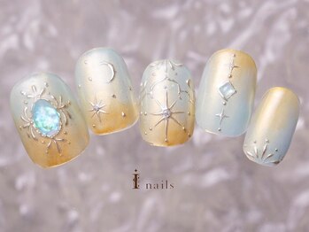 アイネイルズ 町田店(I nails)/手書きジュエリーネイル11500円
