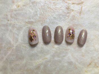 サカスネイル(sacasu.nail)/定額シンプル/雪の結晶