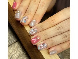 マルチカラー×ツイード