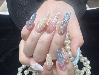 エン(EN)の写真/当店人気No.1【チップ長さだし】持ち込みデザイン♪ストーン・パーツつけ放題★わがままを叶える！