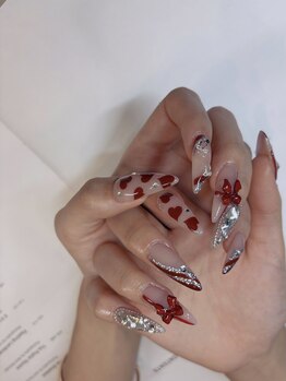 ブルーデイジー 栄本店(Blue daisy)/チェリーred/クリスマスネイル