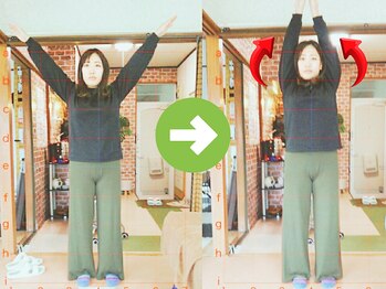 サプライズ整体院/30代ママさんの肩こり初回結果