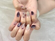 ヒラソルネイル(Girasol nail)/パープルデザイン