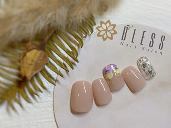 ネイルアンドアイラッシュサロン ブレス 長町南駅店(BLESS)/爪先パンジーがキラリ☆