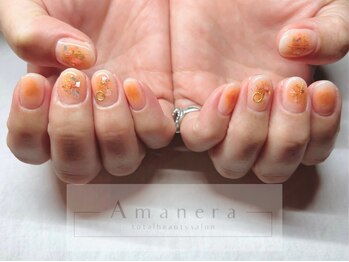 アマネラ(Amanera)/オレンジチークネイル