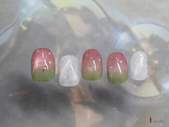 アイネイルズ 横浜WEST店(I-nails)/スイカマグ星ホロ9480円