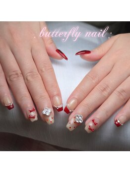 蝶々ネイル バタフライネイル(butterfly nail)/