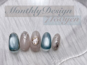 ネイルアンドアイラッシュ シシュ なんば本店(nail&eyelash SyiSyu)/マンスリー￥7150