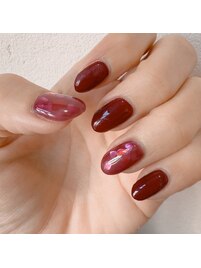 ハートホロネイル