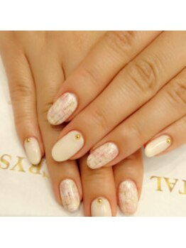 クリスタルネイル ボンベルタ橘店(CRYSTAL NAIL)/ツイードネイル