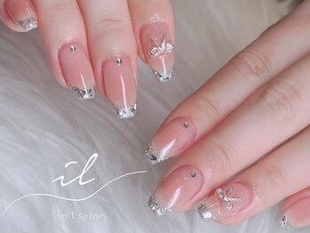 イル 神戸店/ガラスフレンチネイル